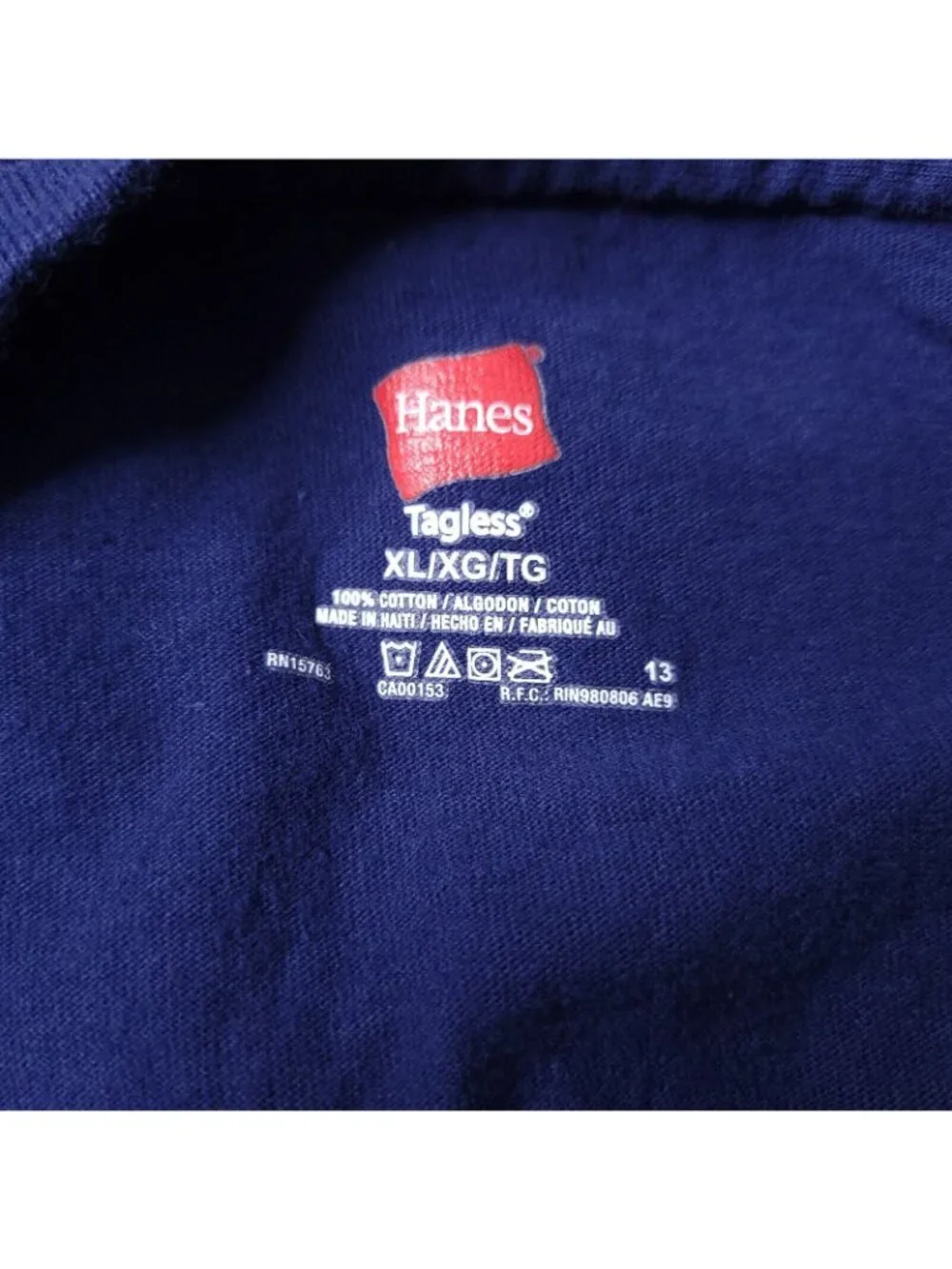 Dont Tread On Me Graphic Tee Hanes Tagless XL Navy Blue 100% Cotton Short Sleeve
